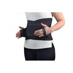 Ryggstöd med skena och spännband