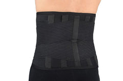 Ryggstöd med skena och spännband