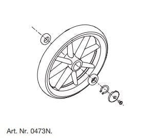 Small wheel on Rollator Lets Fly