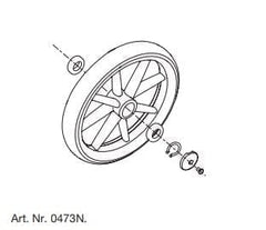 Small wheel on Rollator Lets Fly