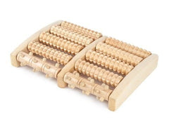 Dual Foot Wooden Massage Roller